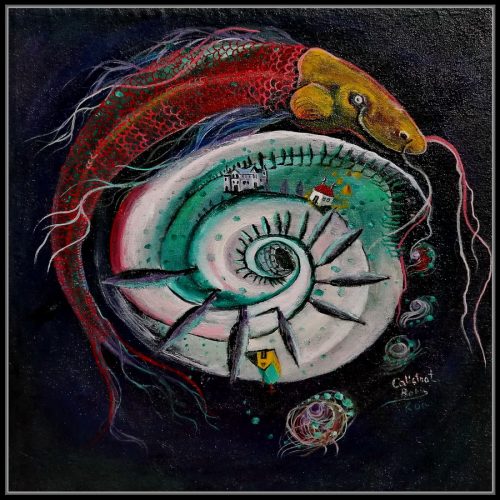 Calistrat Robu - Peştele, 2002 Ulei pe pânză, 52 x 48 cm