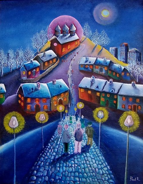 Paul Razvan Robu - „Noaptea de Inviere” ulei -panza 45 x35