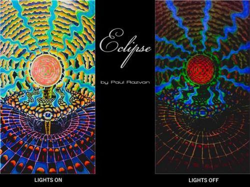 „Eclipse 1” (Glow in the dark)ulei- sticla 45x30